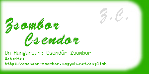 zsombor csendor business card